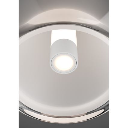 Eglo - regulējama LED griestu lampa LED/5,5W/230V + LED/1,6W 2200-6500K Ø 25 cm melns hroms + tālvadība