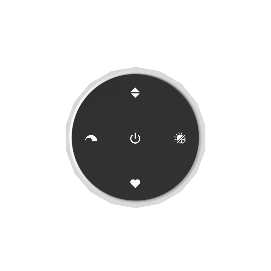 Eglo - regulējama LED griestu lampa LED/5,5W/230V + LED/1,6W 2200-6500K Ø 25 cm melns hroms + tālvadība