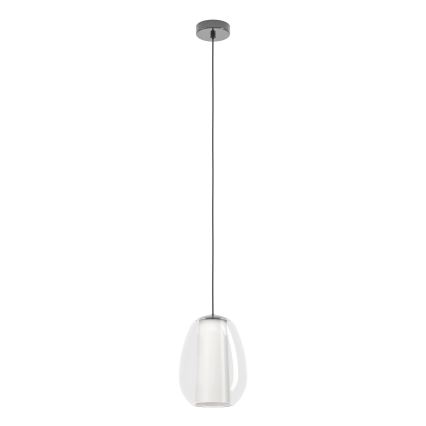 Eglo - LED dimmējama lustra uz trosītes LED/7W/230V + LED/1,6W 2200-6500K melna hromēta apdare