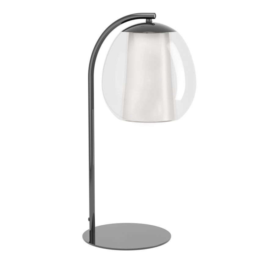 Eglo - LED regulējama galda lampa LED/5,5W/230V + LED/1,6W 2200-6500K melna hromēta apdare
