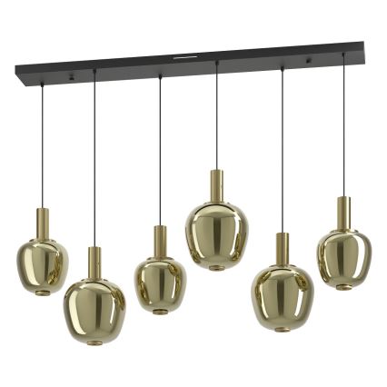 Eglo - regulējamā LED lustra 3xLED/5W/230V + 3xLED/6,5W + 6xLED/1,6W, zelta krāsā