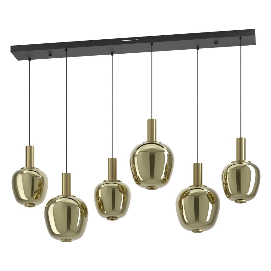 Eglo - regulējamā LED lustra 3xLED/5W/230V + 3xLED/6,5W + 6xLED/1,6W, zelta krāsā