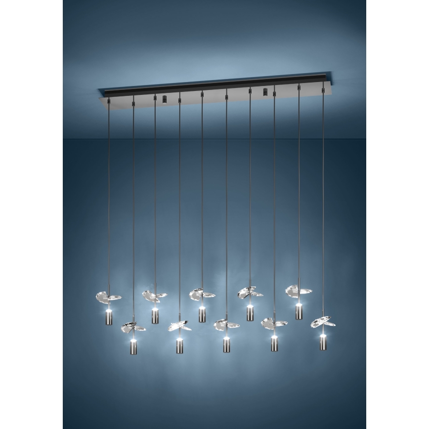 Eglo - LED lustrs uz troses 10xLED/2,6W/230V 2200/3000/4000K spīdīgs hroms