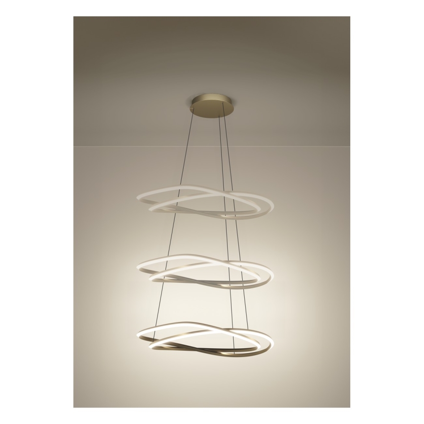 Eglo - Regulējama LED lustra uz stieples LED/60W/230V 2200-6500K zelta + tālvadība