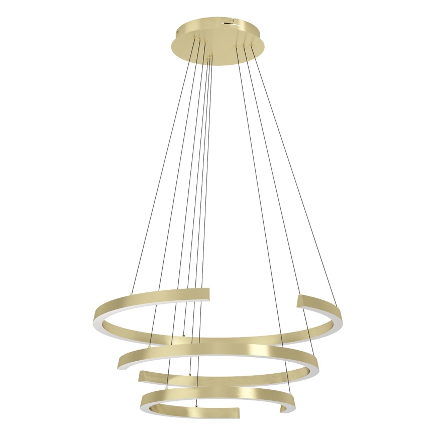 Eglo - LED dimējama piekaramā lampa uz troses LED/50W/230V 2200-6500K zelta krāsā + tālvadības pults