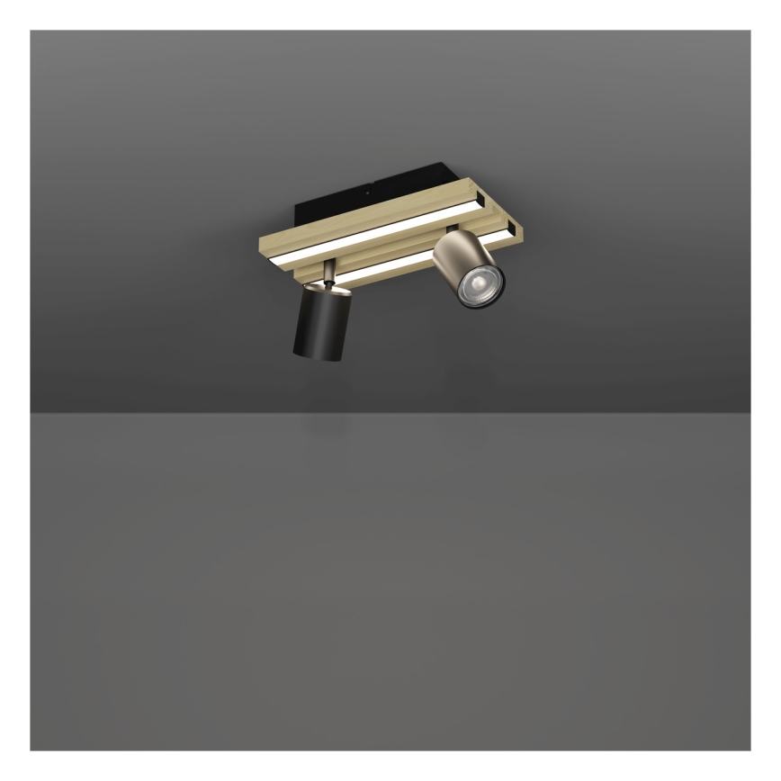 Eglo - LED virziena gaismeklis 2xLED/2,2W/230V + 2xLED/1,2W + 2xLED/2W bēšs/melns