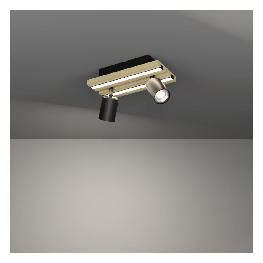 Eglo - LED virziena gaismeklis 2xLED/2,2W/230V + 2xLED/1,2W + 2xLED/2W bēšs/melns