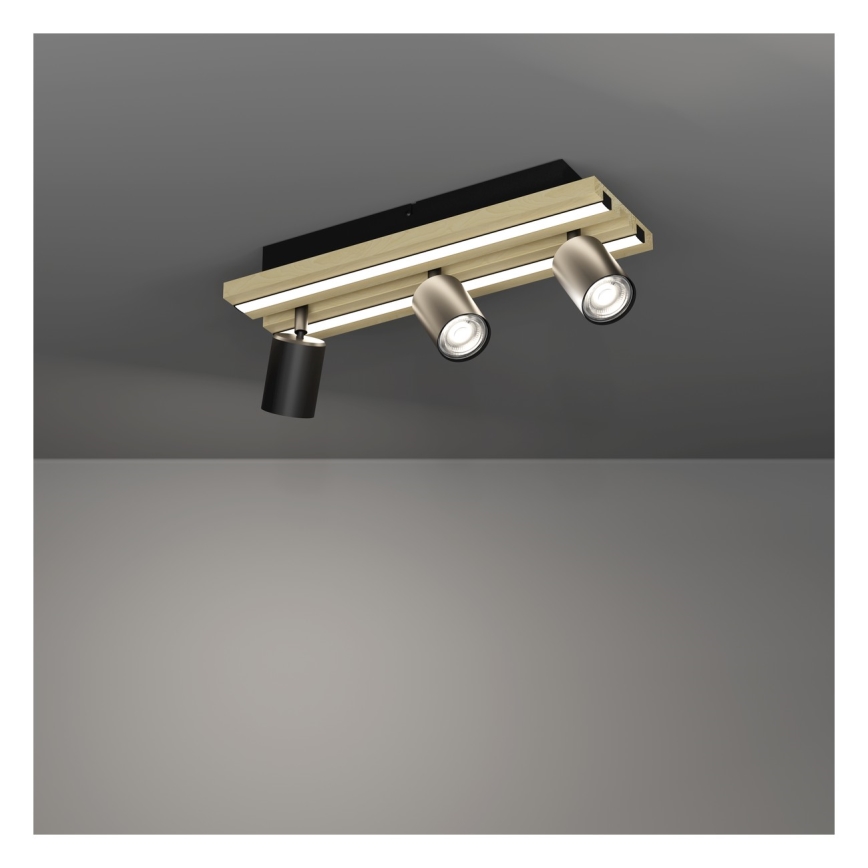 Eglo - LED virziena gaismeklis 3xLED/2,2W/230V + 2xLED/1,2W + 2xLED/2W bēšs/melns