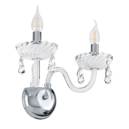 Eglo 39116 - Sienas gaismeklis CARPENTO 2xE14/40W/230V