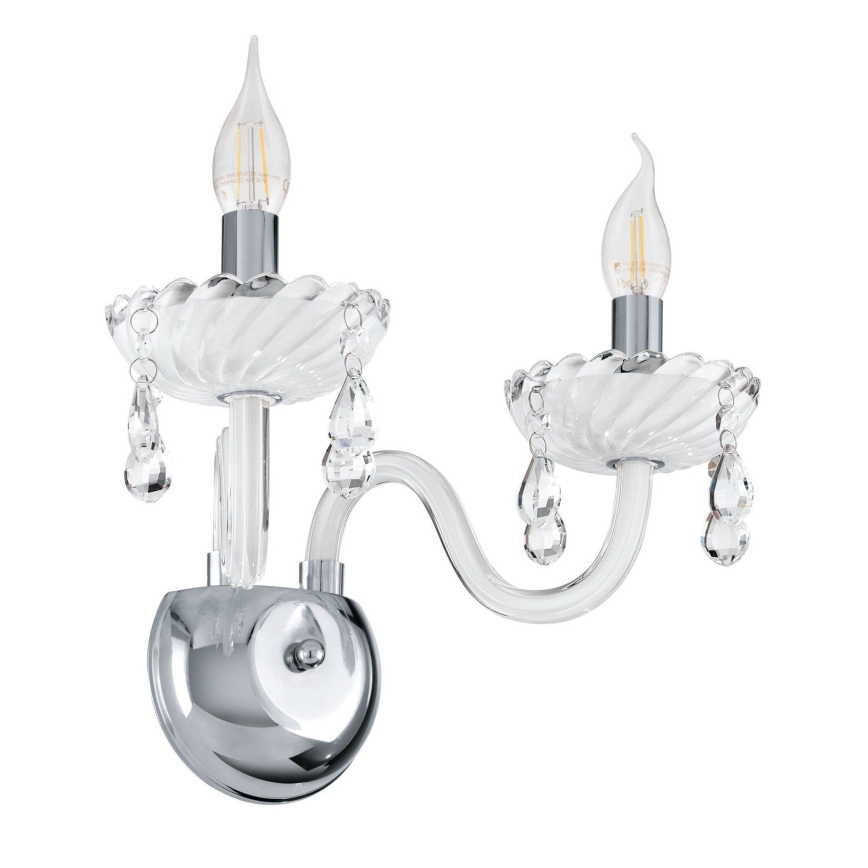 Eglo 39116 - Sienas gaismeklis CARPENTO 2xE14/40W/230V