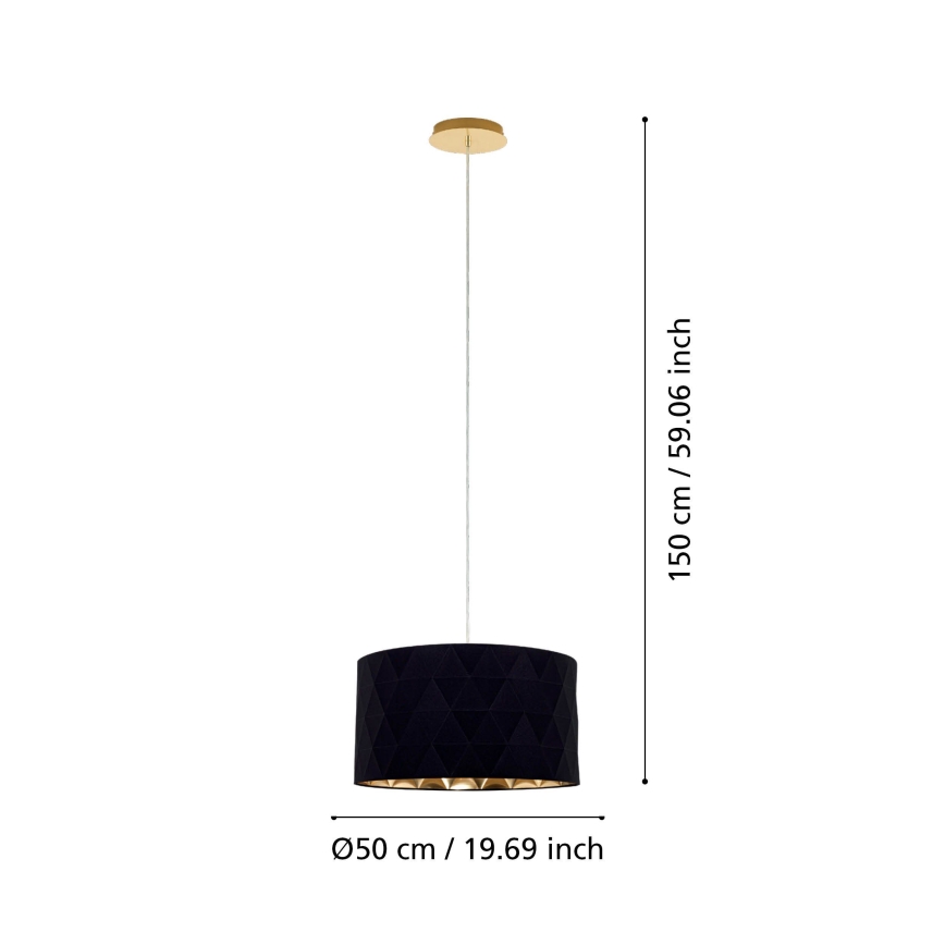 Eglo 39224 - Piekaramā lampa uz kabeļa DOLORITA 3xE27/60W/230V
