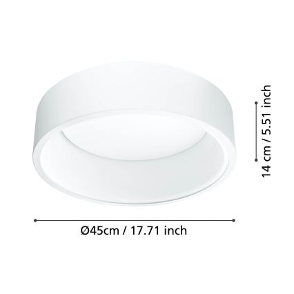 Eglo - LED Aptumšojama griestu lampa 1 LED/25,5W/230V