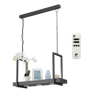 Eglo 39299 - LED RGBW regulējama lustra uz ķēdes ar plauktu CALAMONA 3xLED/6W/230V + tālvadība