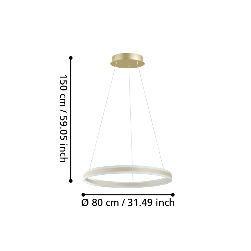 Eglo - LED Aptumšojama lustra uz auklas LED/78W/230V
