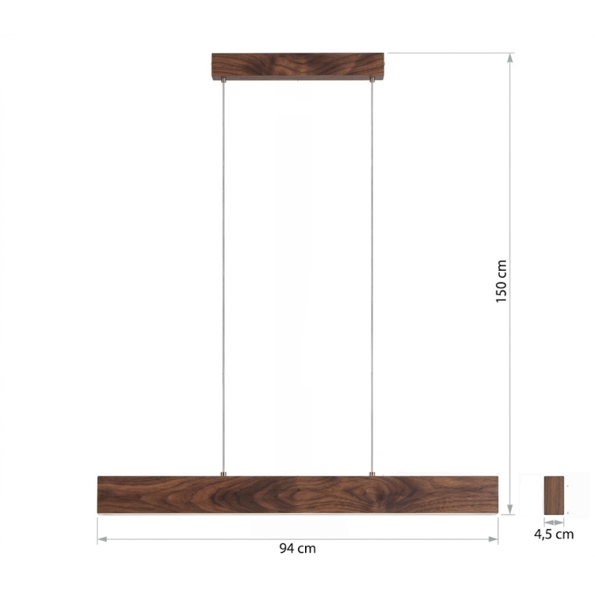 Eglo - LED pakaramā lustra uz troses LED/17W/230V + LED/4,2W valrieksts