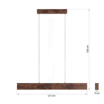 Eglo - LED regulējama lustra uz troses LED/21W/230V + LED/8,4W valrieksts