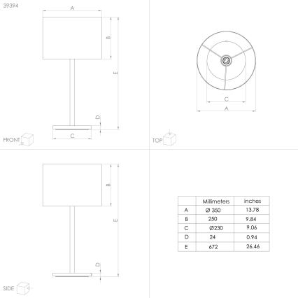 Eglo - Galda lampa 1xE27/60W/230V varš