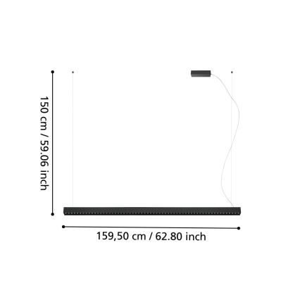 Eglo - LED Aptumšojama lustra uz auklas LED/30,5W/230V + LED/15,5W