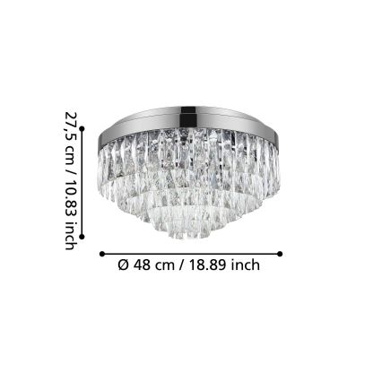 Eglo - Griestu gaismeklis 8xE14/40W/230V
