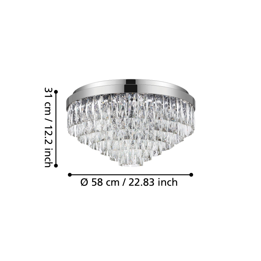 Eglo - Griestu gaismeklis 11xE14/40W/230V spīdīgi hromēts