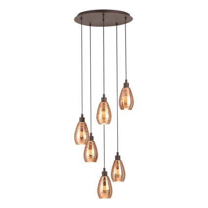 Eglo - Lustra ar auklu 6xE27/60W/230V