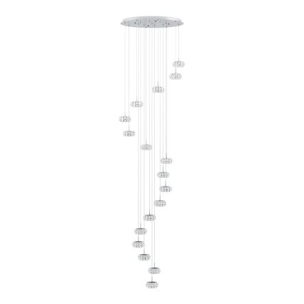 Eglo - LED Kristāla aptumšojamā lustra uz auklas 17xLED/4,5W/230V
