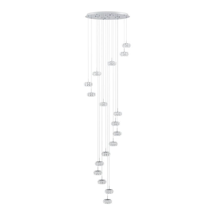 Eglo - LED Kristāla aptumšojamā lustra uz auklas 17xLED/4,5W/230V