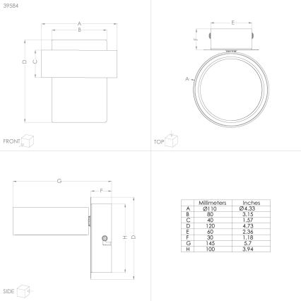 Eglo - LED Starmetis LED/4,6W/230V 3000K