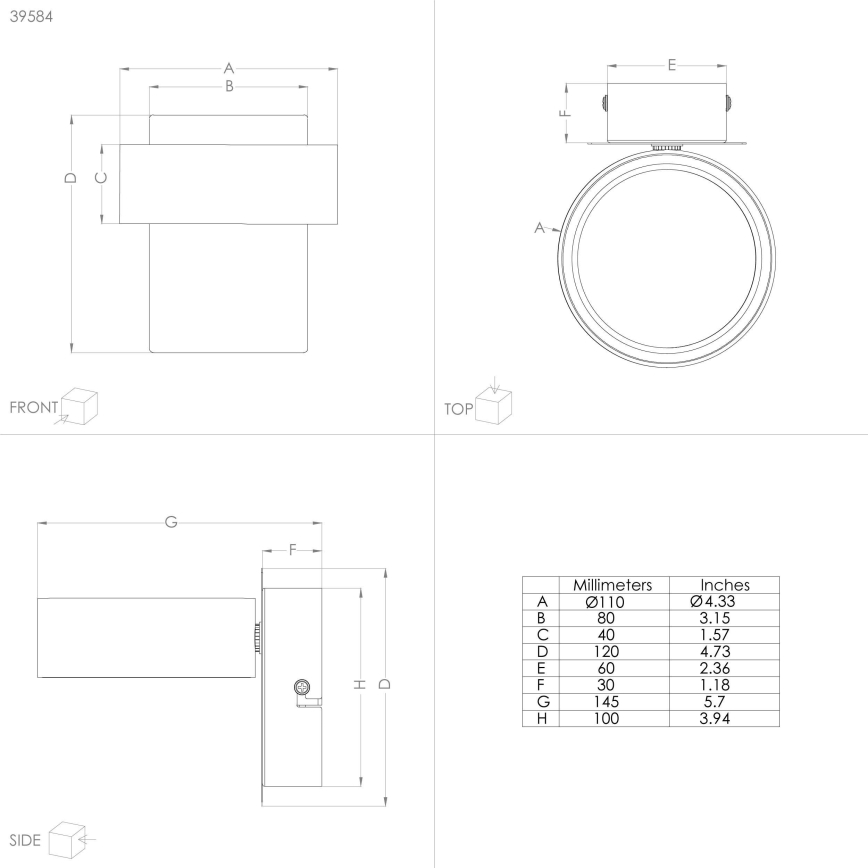 Eglo - LED Starmetis LED/4,6W/230V 3000K
