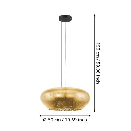 Eglo - Lustra uz auklas 3xE27/20W/230V