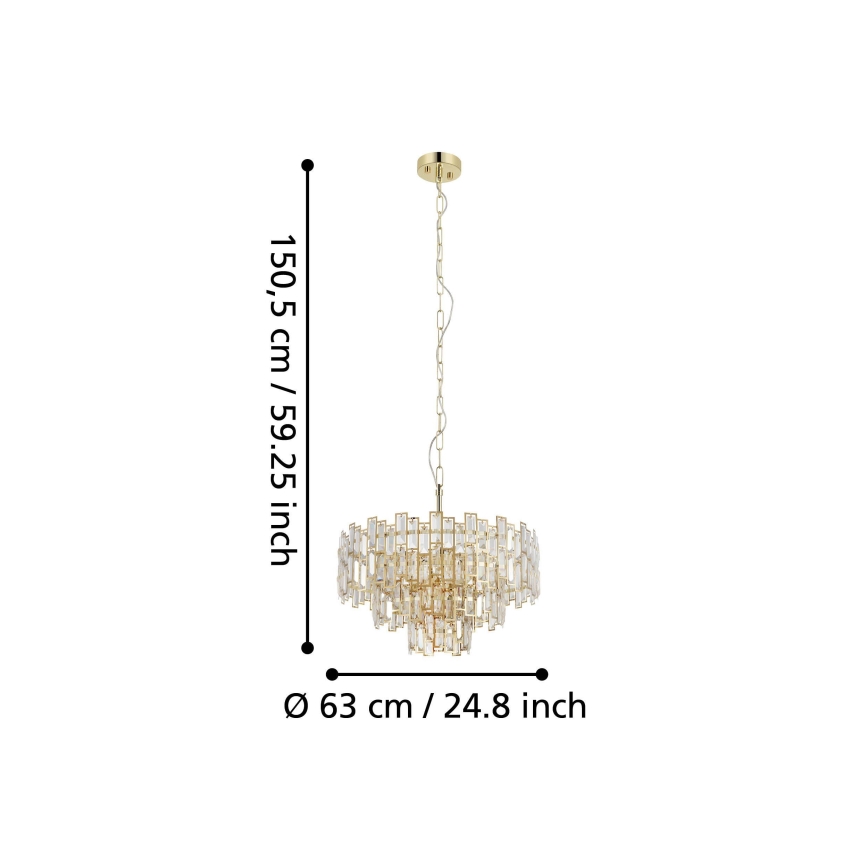 Eglo - Lustra uz ķēdes 10xE14/25W/230V d. 63 cm