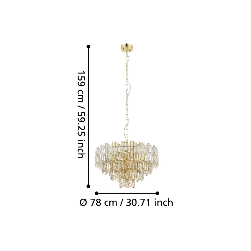 Eglo - Lustra uz auklas 10xE14/25W/230V d. 78 cm