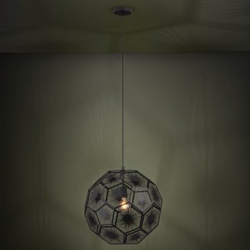 Eglo 39619 - Lustra ar auklu 1xE27/60W/230V d. 50 cm melna