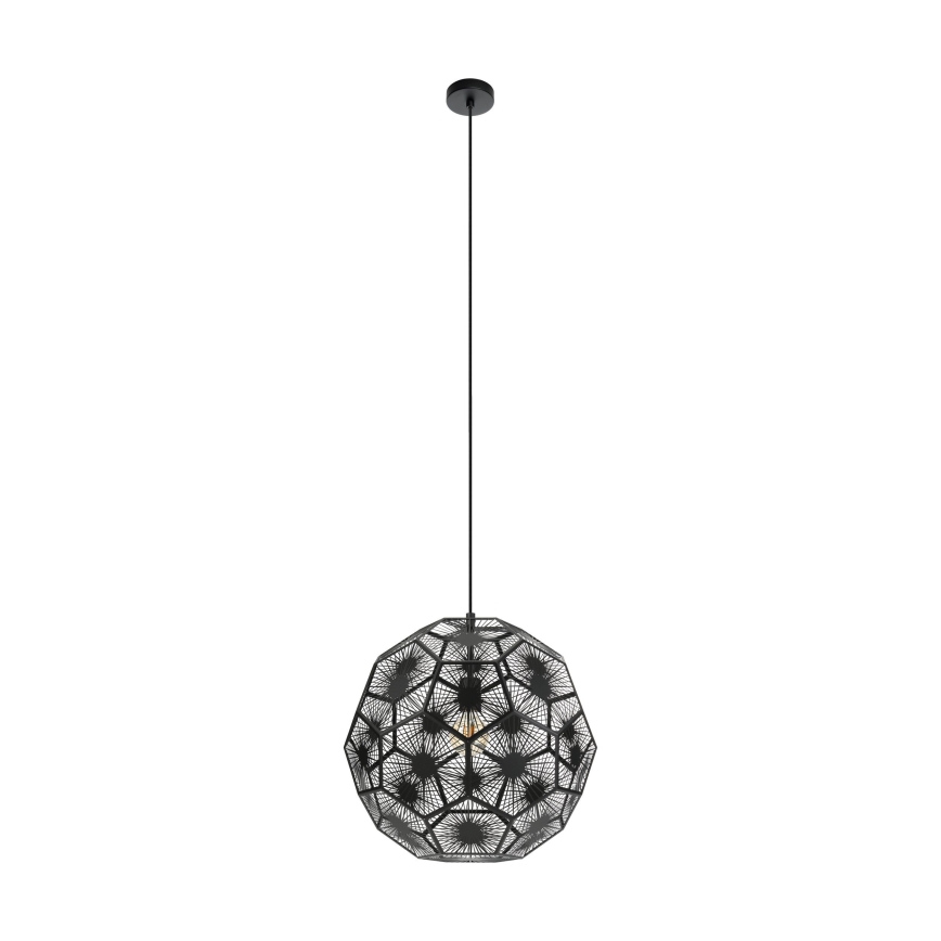 Eglo 39619 - Lustra ar auklu 1xE27/60W/230V d. 50 cm melna