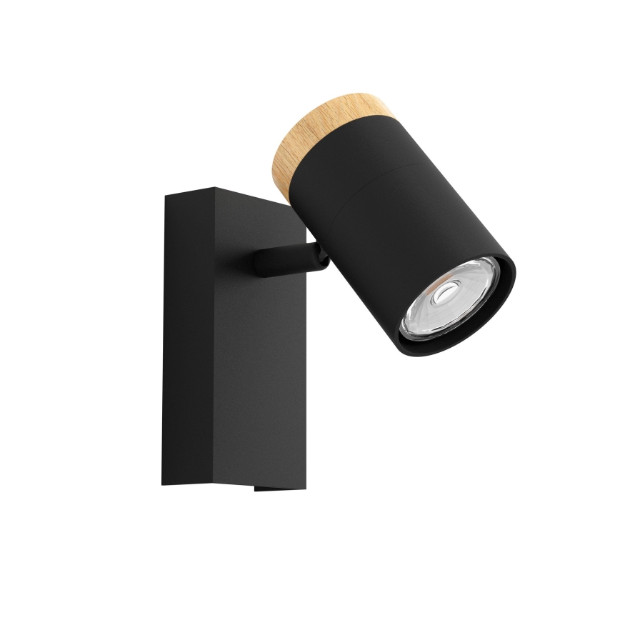 Eglo - LED Sienas starmetis 1xGU10/4,5W/230V 3000K melna/brūna