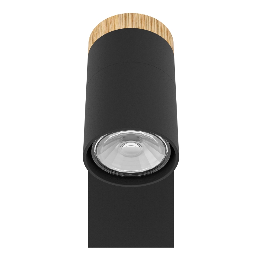 Eglo - LED Sienas starmetis 1xGU10/4,5W/230V 3000K melna/brūna
