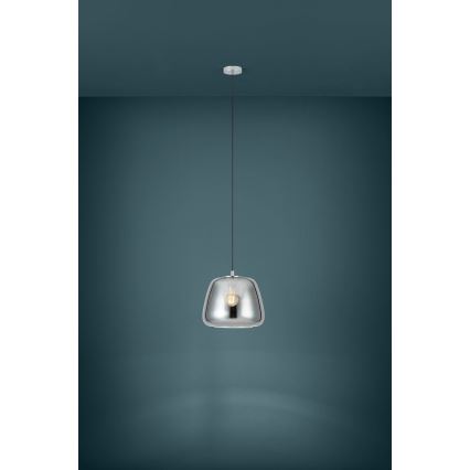 Eglo - Lustra ar auklu 1xE27/40W/230V d. 35 cm dūmakains