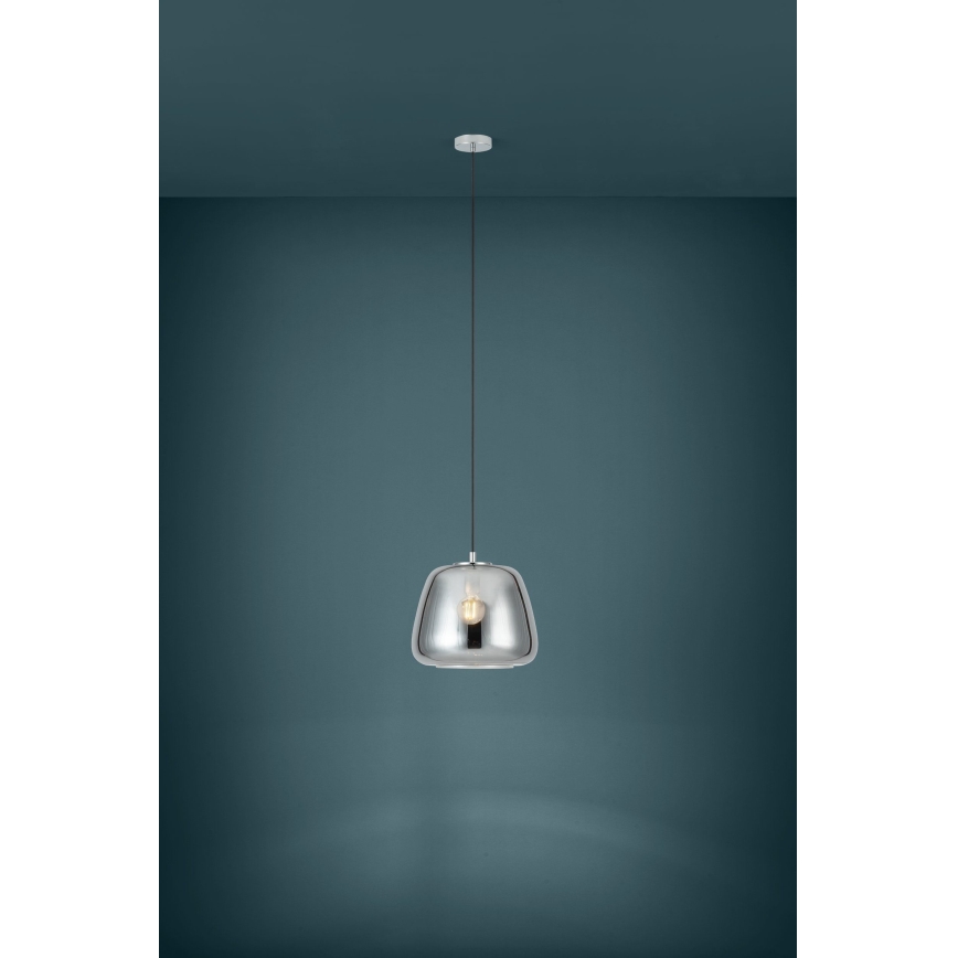 Eglo - Lustra ar auklu 1xE27/40W/230V d. 35 cm dūmakains