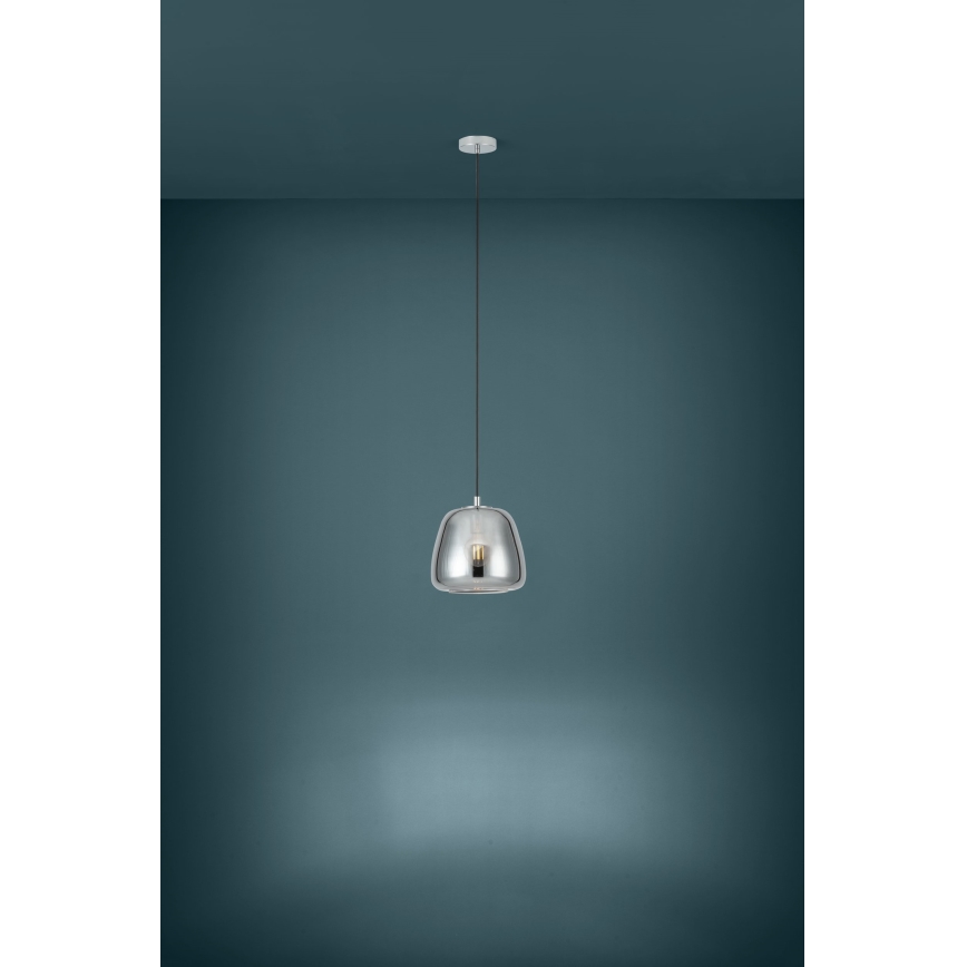 Eglo - Lustra ar auklu 1xE27/40W/230V d. 26 cm dūmakains