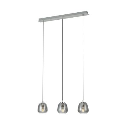 Eglo - Lustra ar auklu 3xE27/40W/230V dūmakains