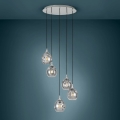 Eglo 39682 - Lustra uz troses BREGALLA 5xE27/40W/230V melna/dūmakaina