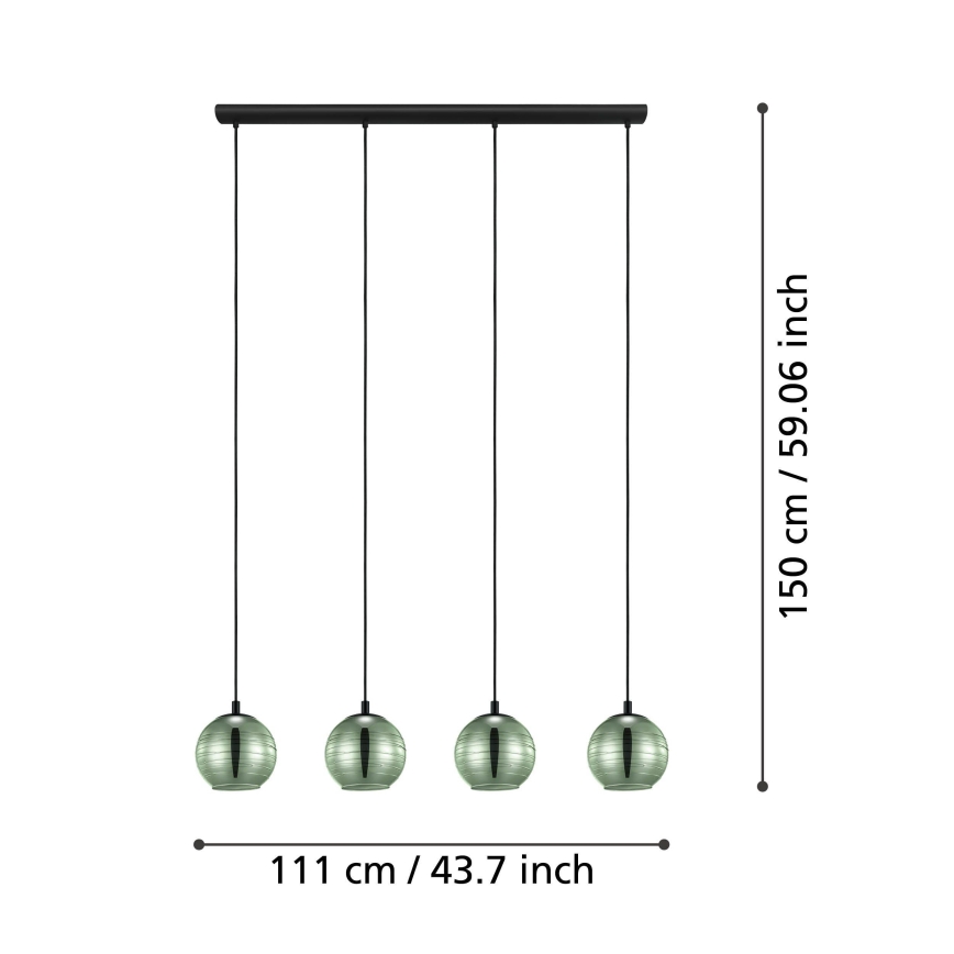Eglo - Lustra uz auklas 4xE27/40W/230V