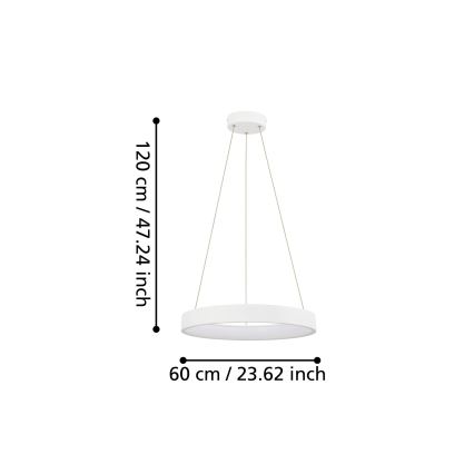 Eglo - LED Aptumšojama lustra uz auklas LED/34W/230V