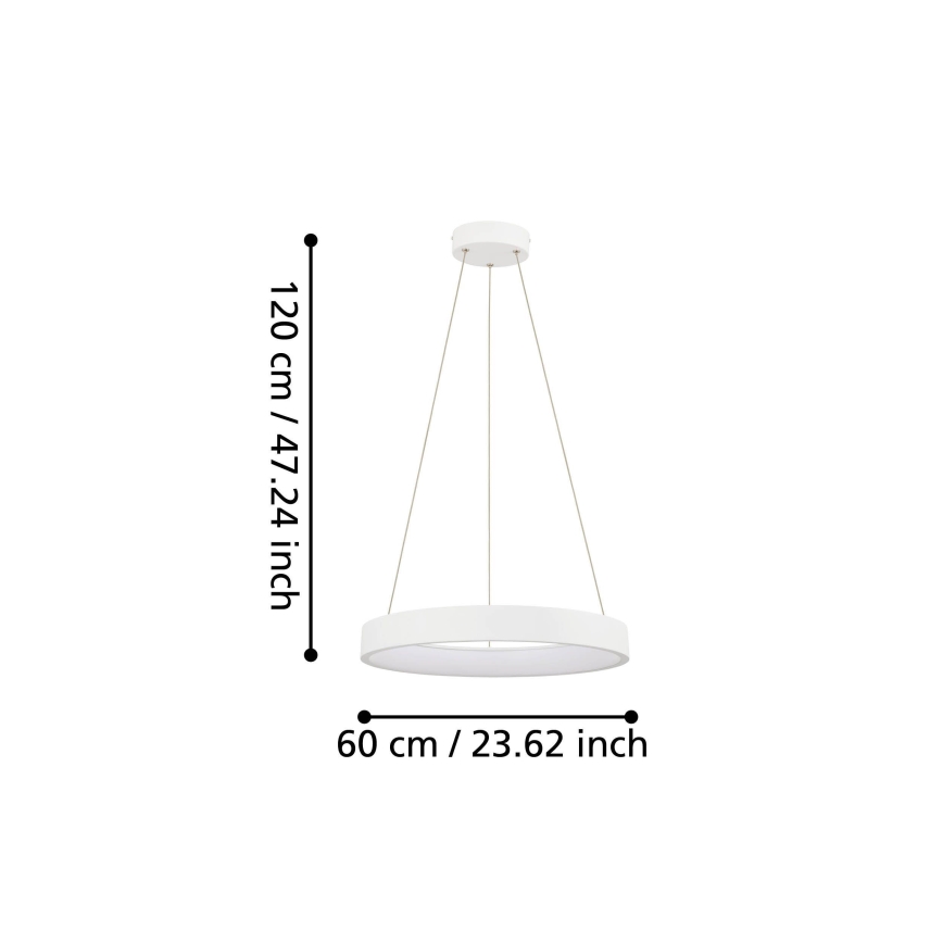 Eglo - LED Aptumšojama lustra uz auklas LED/34W/230V