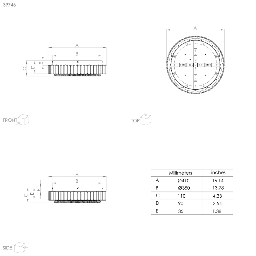 Eglo - LED Aptumšojams griestu gaismeklis LED/23,5W/230V