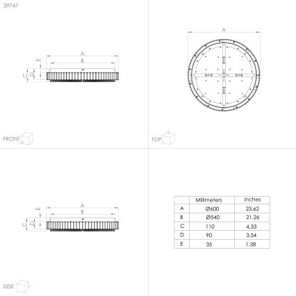 Eglo - LED Aptumšojama griestu lampa LED/52,4W/230V