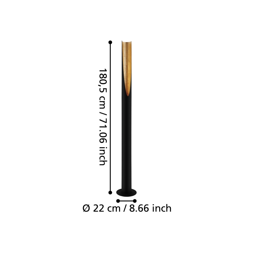 Eglo - LED Grīdas stāvlampa 1xGU10/4,7W/230V melna/zelta