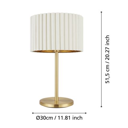 Eglo - Galda lampa 1xE27/40W/230V balta
