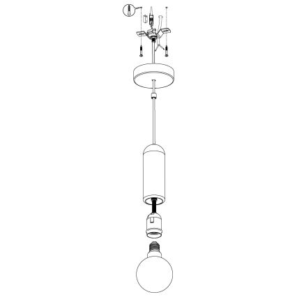 Eglo - Lustra ar auklu 1xE27/40W/230V