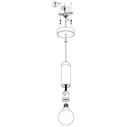 Eglo - Lustra ar auklu 1xE27/40W/230V